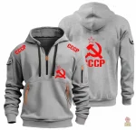 Hoodie noir avec zippé et touches néon audacieuses