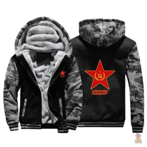 Vêtement d'hiver en noir avec étoile CCCP
