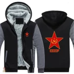 Sweat zippé noir, parfait pour l'hiver avec étoile