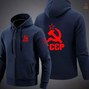 Sweat rouge avec symbole CCCP faucille marteau