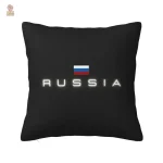 Coussin avec logo CCCP sur fond vibrant rouge