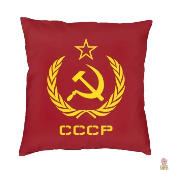 Motif fusée sur housse de coussin CCCP