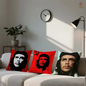 Coussin Che Guevara aux couleurs vives et modernes