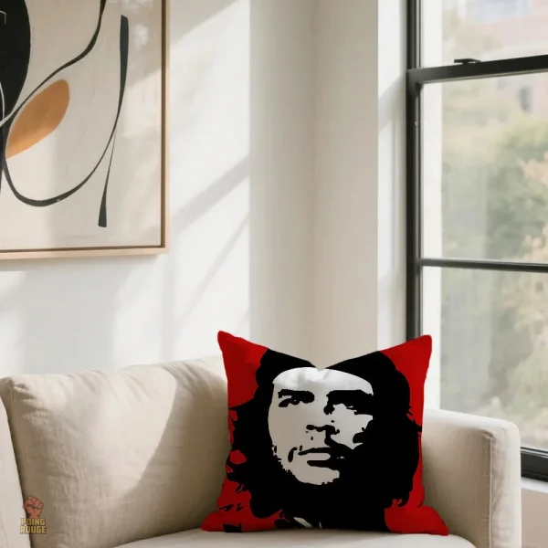 housse-coussin-che-guevara-double-face-portrait-noir-fond-sombre-1 Housse coussin Che Guevara portrait noir fond sombre
