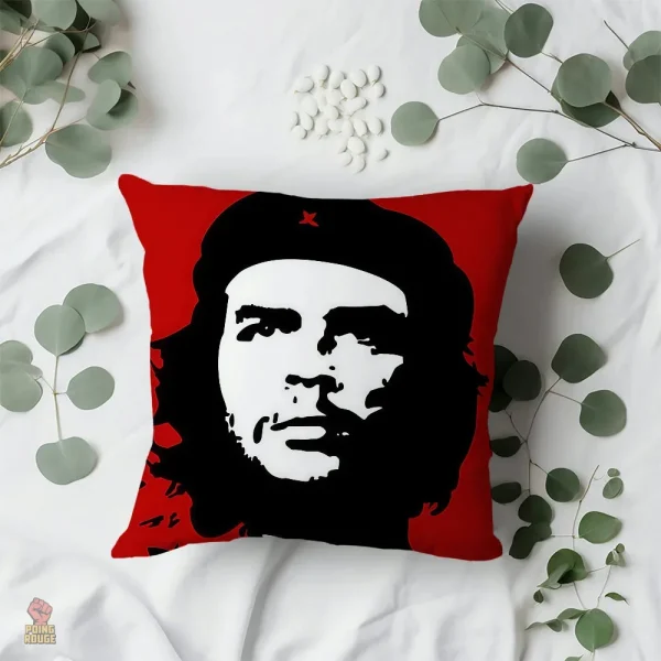 Coussin portrait iconique de Che Guevara en noir