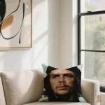 Coussin double face avec image de Che Guevara