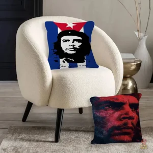 Coussin décoratif Che Guevara avec fond doré