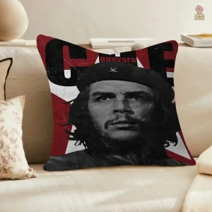 Housse de coussin Che Guevara portrait en noir et blanc