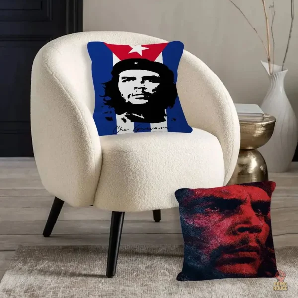 Coussin décoratif portrait révolutionnaire Che Guevara