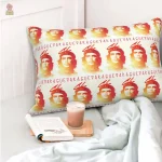Coussin noir blanc inspiré de Che Guevara