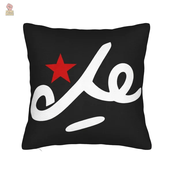 Coussin au style rétro, fond jaune lumineux Che Guevara
