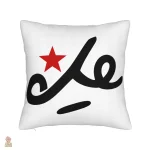 Coussin orange pastel avec motif Che Guevara