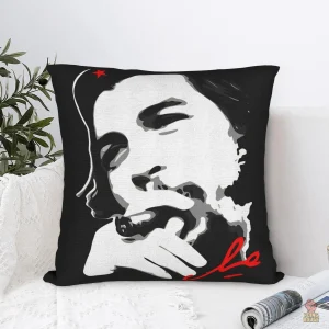 Coussin Che Guevara rétro tendance orange pastel