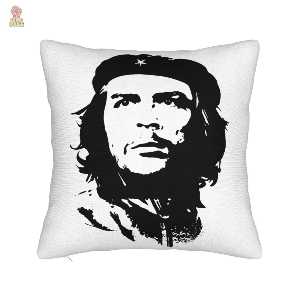 Coussin tendance portrait Che Guevara en rouge