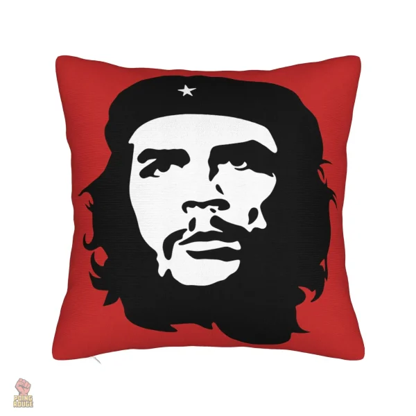 Coussin décoratif vert sombre avec image emblématique