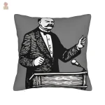 Coussin au style vintage avec l'affiche de Lenine