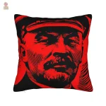 Coussin décoratif aux couleurs rouges, thème Lénine