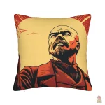 Coussin inspiré de Lénine, design pop art