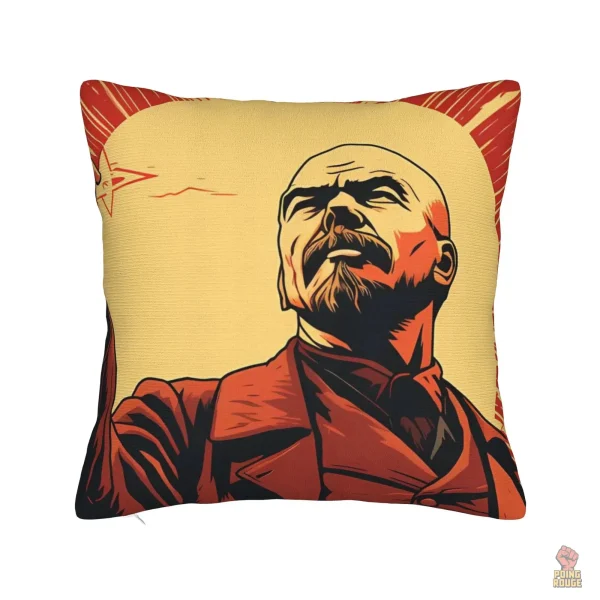 Coussin inspiré de Lénine, design pop art