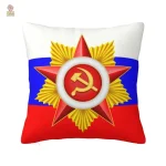 Housse coussin au design patriotique russe