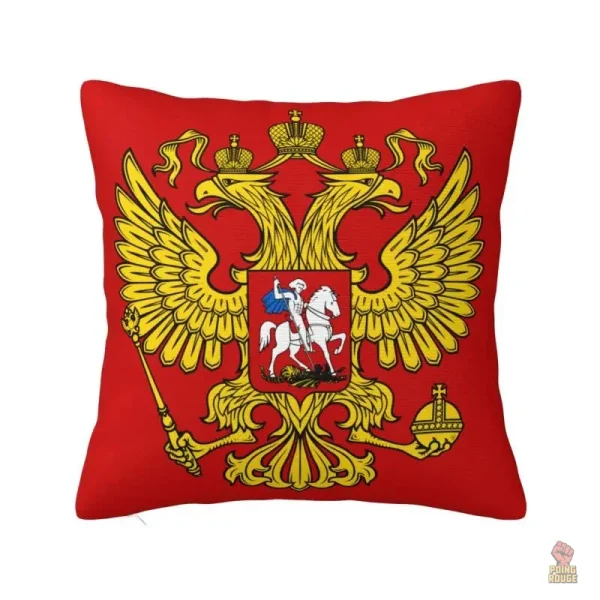 Housse de coussin aux accents communistes russes