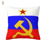 Housse de coussin avec drapeau russe et aigle