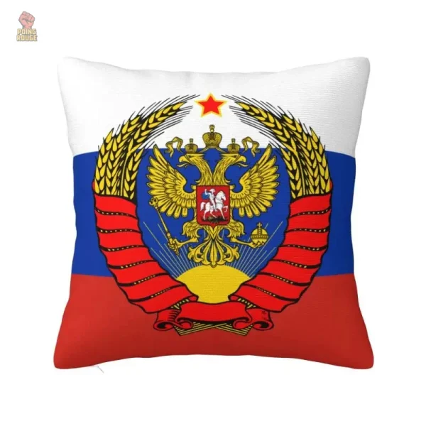 Housse coussin Russie inscription rouge aigle présidentiel - vue 5