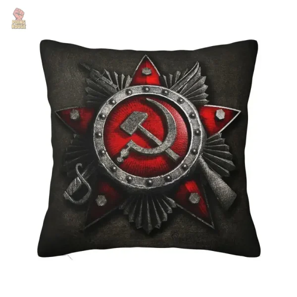 Housse coussin Russie inscription rouge aigle présidentiel - vue 6