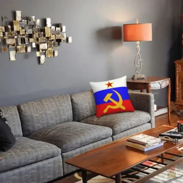 Coussin Russie aigle presidential en rouge