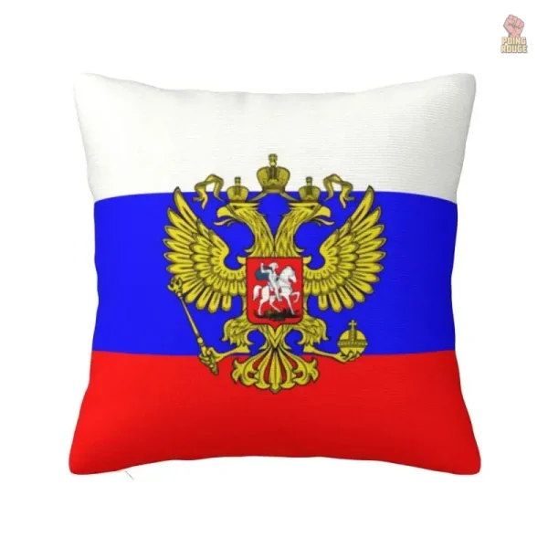 Coussin avec design or et tricolore