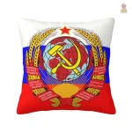Coussin style communiste, drapeau et lettre Z