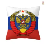 Housse de coussin tricolore avec drapeau russe - vue 6
