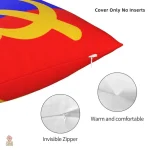 Housse de coussin communiste avec symboles historiques