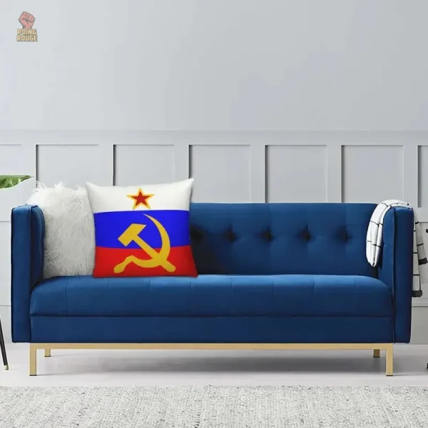 Housse tricolore Russie avec emblème communiste