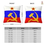 Coussin orné du drapeau russe et symbole de l'URSS