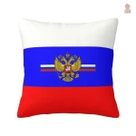 Coussin avec design cyrillique sur fond noir