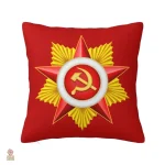 Housse de coussin Russie inscription cyrillique fond noir - vue 4