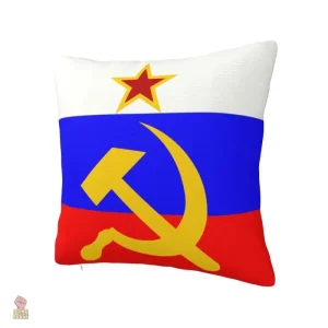 Housse de coussin communiste avec design russe