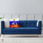 Design tricolore pour coussin à thème russe
