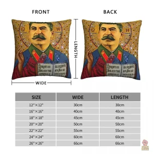 Coussin décoratif Staline avec fond doré