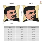 Coussin Staline avec illustration officielle sur fond coloré