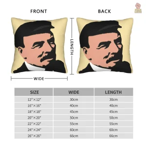 Coussin Staline avec illustration officielle sur fond coloré