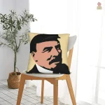 Coussin Staline design artistique avec fond drapeau