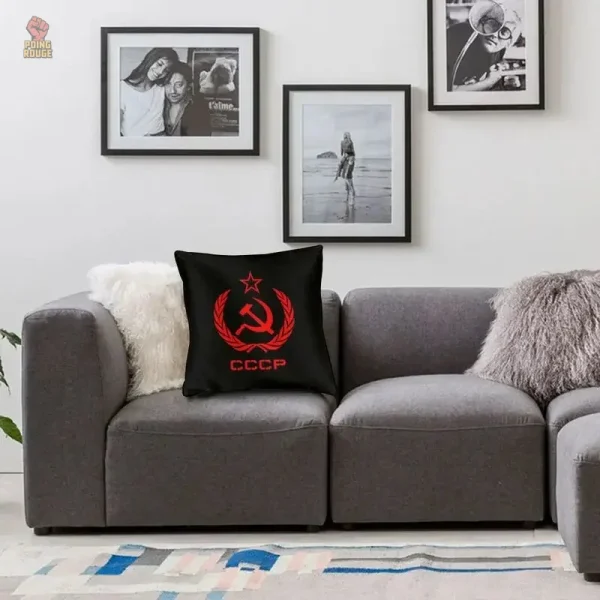 Housse de coussin avec blason complet de l'URSS