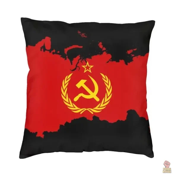 Housse de coussin aux couleurs vives blason URSS