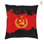 Housse coussin URSS carte territoire rouge
