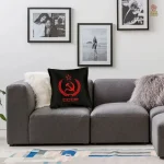 Housse de coussin avec emblème communiste
