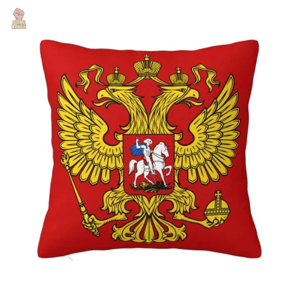 Housse coussin URSS fond rouge faucille et marteau - vue 2