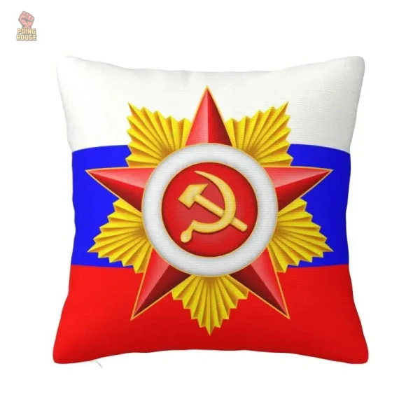 Housse de coussin historique avec symboles communistes