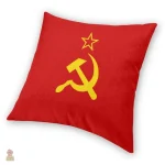 Housse de coussin au design URSS, étoile et faucille